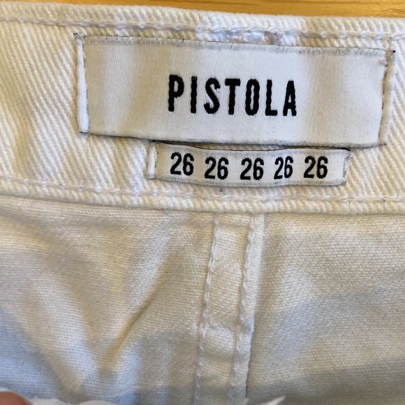 Pistola White Distressed Jean Shorts - Picture 3 of 6